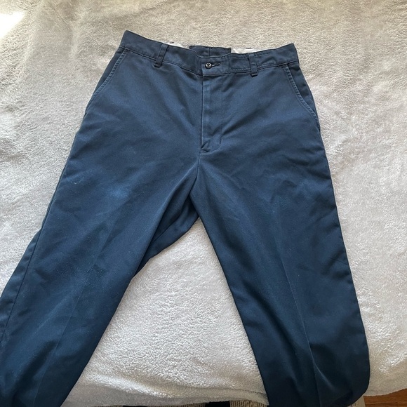 Navy Blue Red Kap High Waisted Work Trouser Pants - Picture 1 of 7
